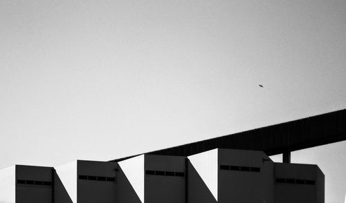 Low angle view of building against clear sky