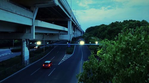 View of highway and underpass