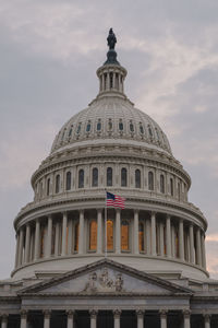 Low angle view of historical building against sky