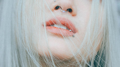 Close-up portrait of woman