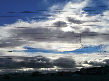 Low angle view of cloudy sky