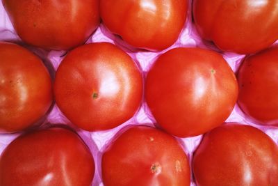 High angle view of tomatoes for sale at market