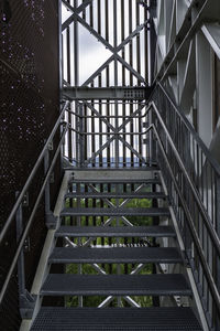 Modern steel construction with stainless steel railing and fall protection