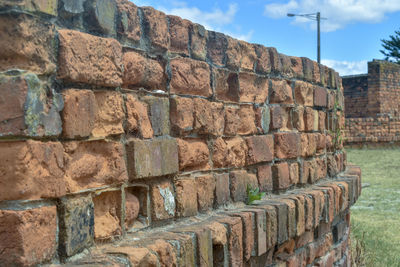 Old stone wall against sky