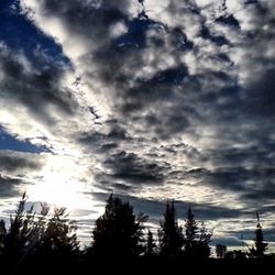 Low angle view of cloudy sky