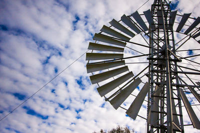 Low angle view of ferris wheel against sky