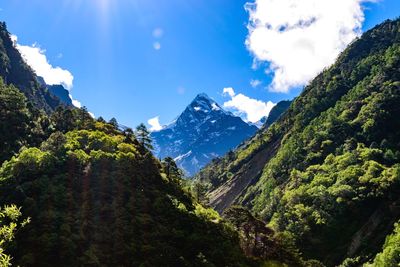 Panoramic view of mountains against sky in north sikkim