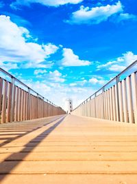 View of bridge against cloudy sky