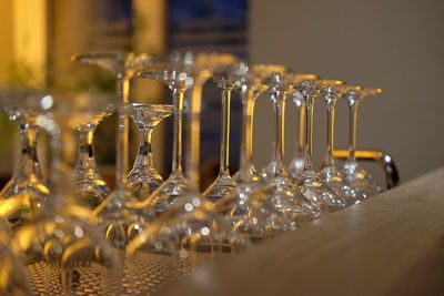 Close-up of wine glass on table