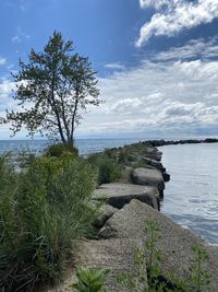 Scenic view of sea against sky