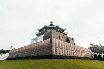 Low angle view of building against sky