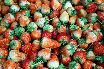 Full frame shot of strawberries