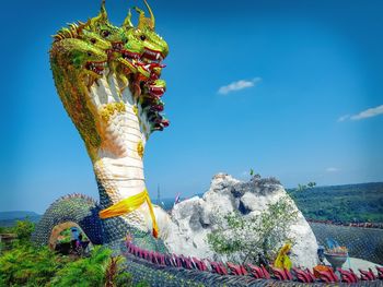 Statue of buddha against sky