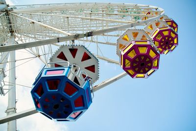 Low angle view of ferris wheel against clear sky