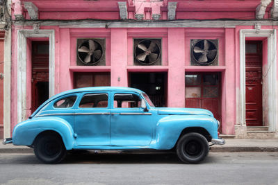 Old american car in the streets of havana cuba