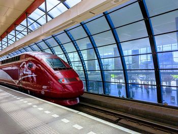 Train at railroad station