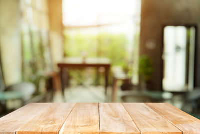 Close-up of empty chairs at home