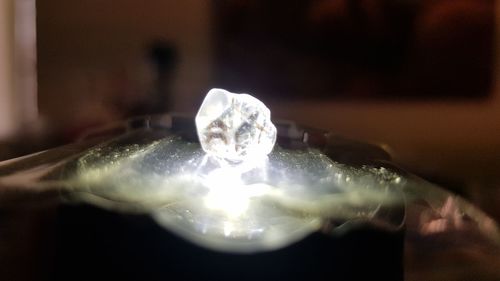 Close-up of drinking glass on table