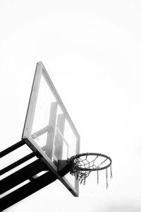 Low angle view of basketball hoop against sky