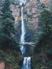 Scenic view of waterfall