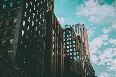 Low angle view of buildings against sky