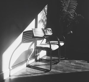 Chairs and table on floor