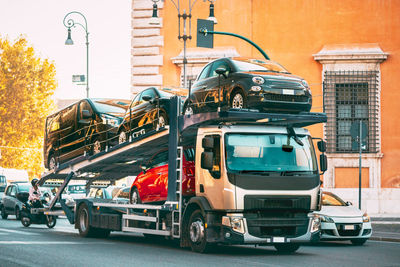 Cars on street