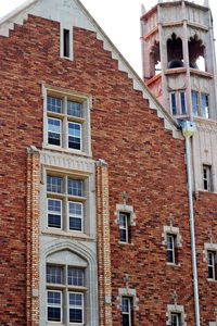 Low angle view of residential building