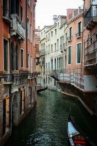 Canal passing through city