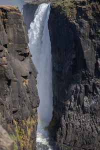 Scenic view of waterfall