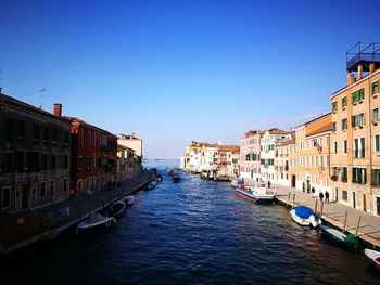 View of canal passing through city