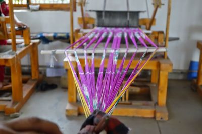 Close-up of multi colored pencils