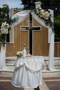 View of wedding venue outdoors