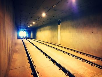 Interior of empty subway