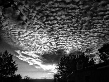 Low angle view of cloudy sky