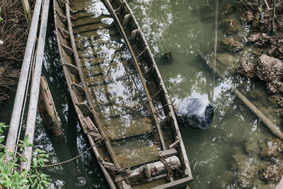 High angle view of a lake