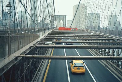 Cars moving on road