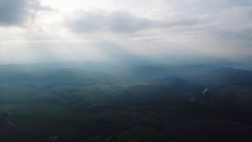 Aerial view of landscape against sky