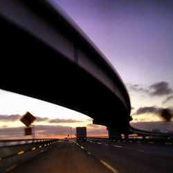 Road passing through tunnel