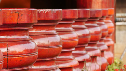 Close-up of balustrade