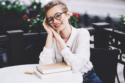 Businesswoman using mobile phone