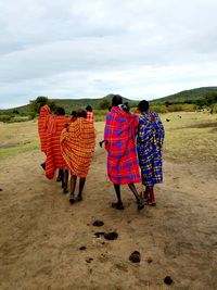 Masai warriors on the maura 