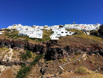 Buildings against blue sky