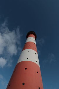 Low angle view of lighthouse against sky