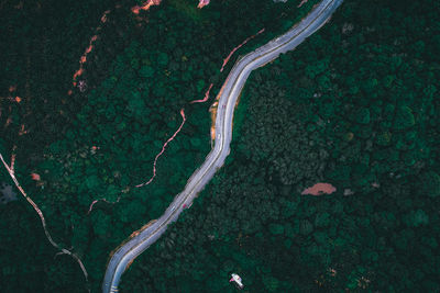 High angle view of road