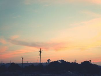 Silhouette of tree against sky during sunset