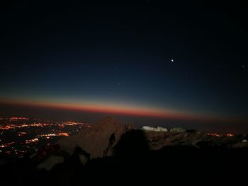 Aerial view of sky at night