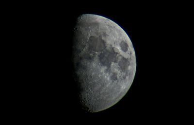 Close-up of moon against black background