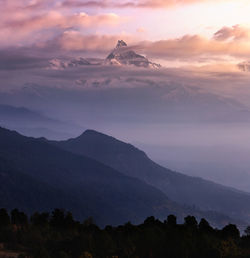 Macchapuchre a.k.a. fishtail mountain, himalaya, nepal