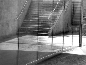 Close-up of railing by water